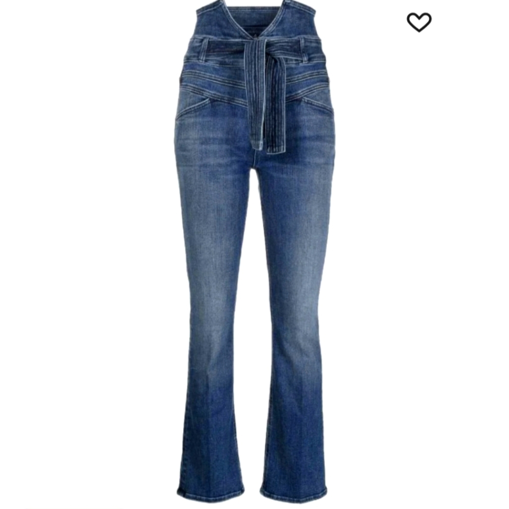 Mother High Rise Tie Jeans